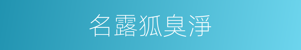 名露狐臭淨的同義詞