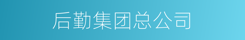 后勤集团总公司的同义词