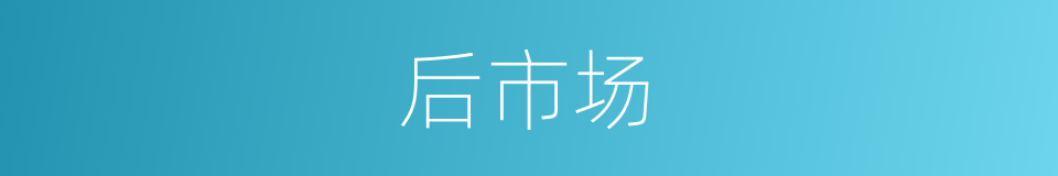 后市场的同义词