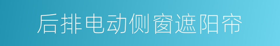 后排电动侧窗遮阳帘的同义词