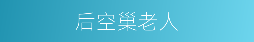 后空巢老人的同义词