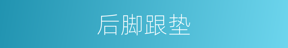 后脚跟垫的同义词