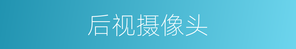 后视摄像头的同义词