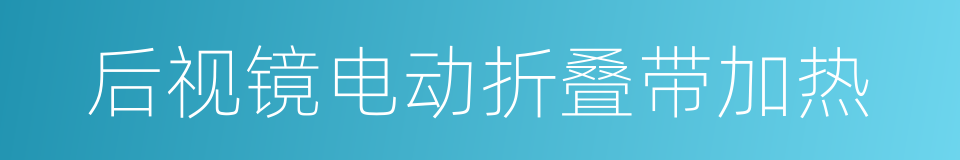 后视镜电动折叠带加热的同义词