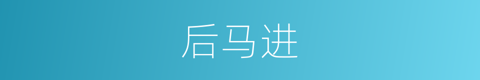 后马进的同义词