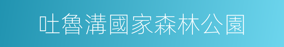 吐魯溝國家森林公園的同義詞