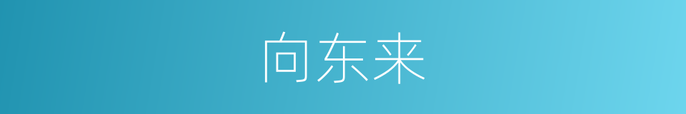 向东来的同义词