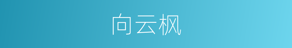 向云枫的同义词
