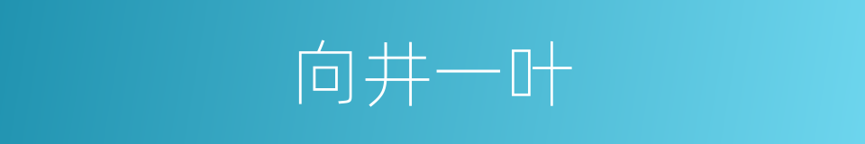 向井一叶的同义词
