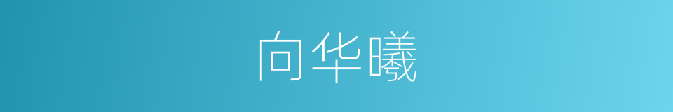 向华曦的同义词