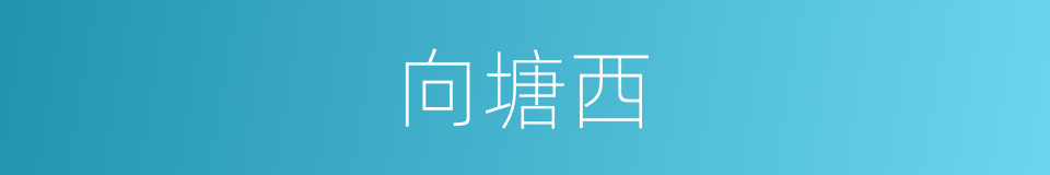 向塘西的同义词