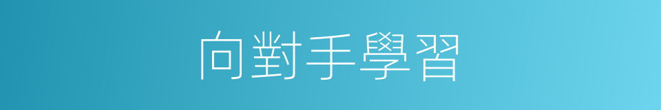 向對手學習的同義詞