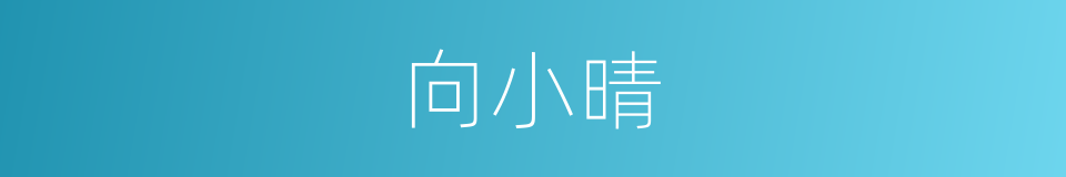 向小晴的同义词