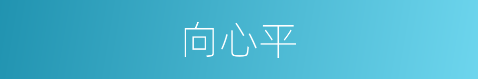 向心平的同义词