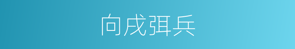 向戌弭兵的同义词