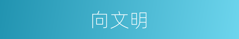 向文明的同义词
