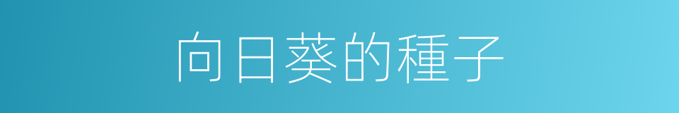 向日葵的種子的同義詞