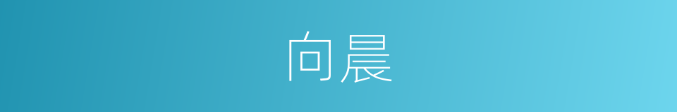 向晨的意思