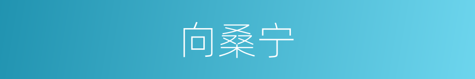 向桑宁的同义词
