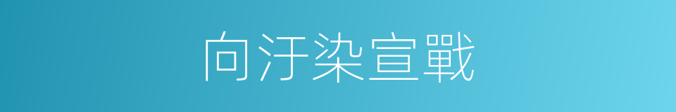 向汙染宣戰的同義詞