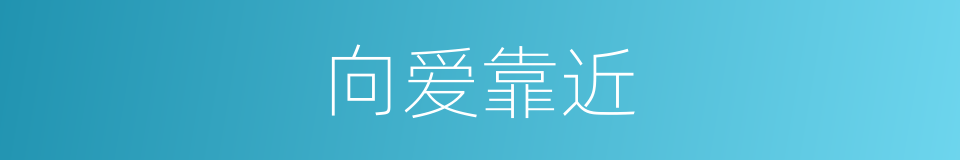 向爱靠近的同义词
