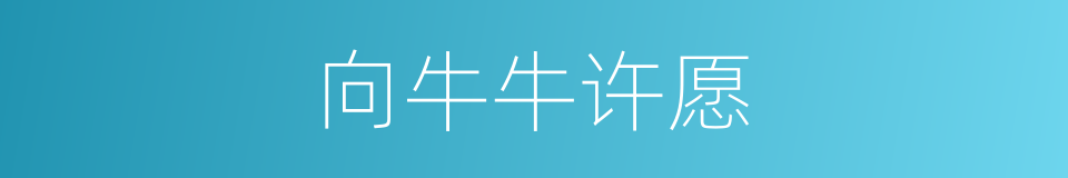 向牛牛许愿的同义词