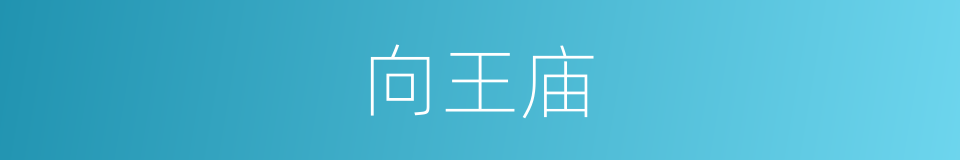 向王庙的同义词