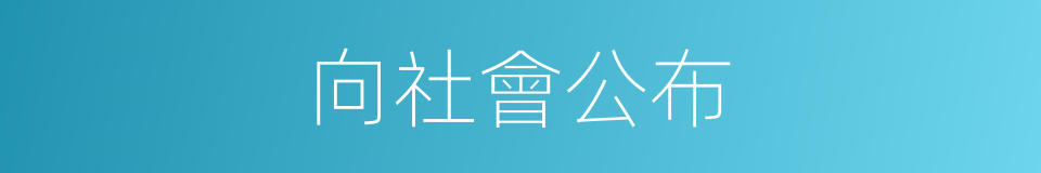 向社會公布的同義詞