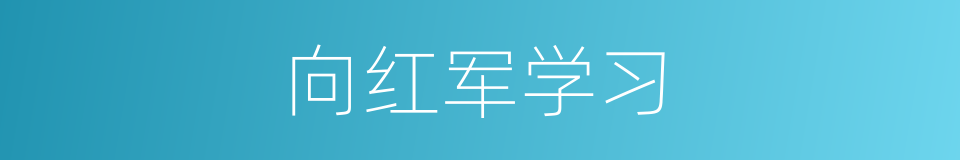 向红军学习的同义词