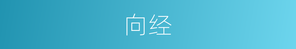 向经的同义词