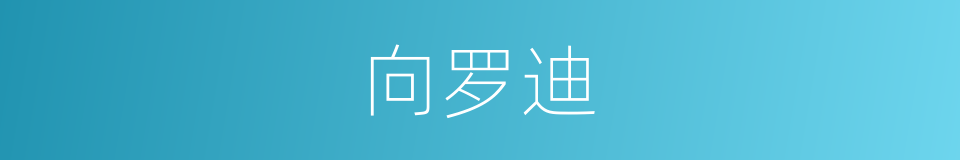 向罗迪的同义词