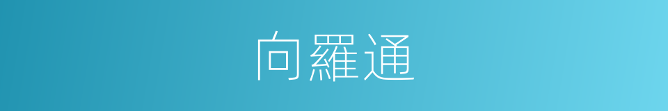 向羅通的同義詞