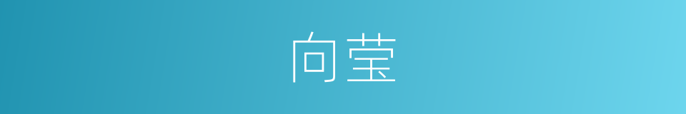 向莹的同义词