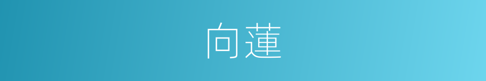 向蓮的同義詞
