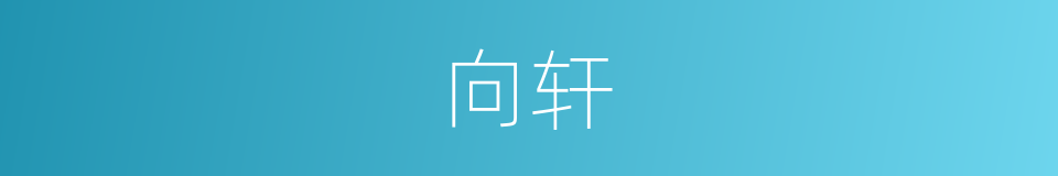 向轩的同义词