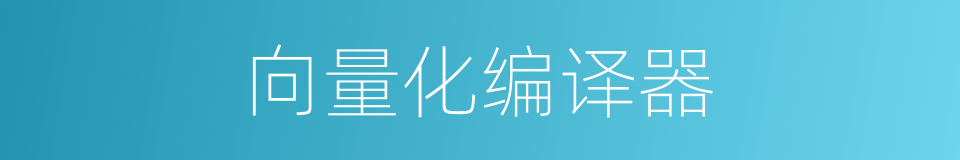 向量化编译器的同义词