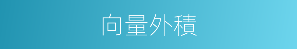 向量外積的同義詞