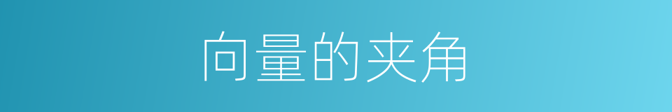向量的夹角的同义词