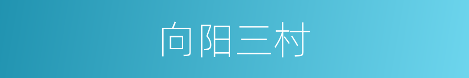 向阳三村的同义词
