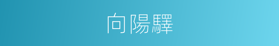 向陽驛的同義詞