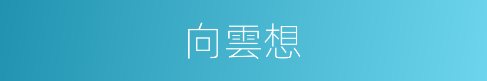 向雲想的同義詞