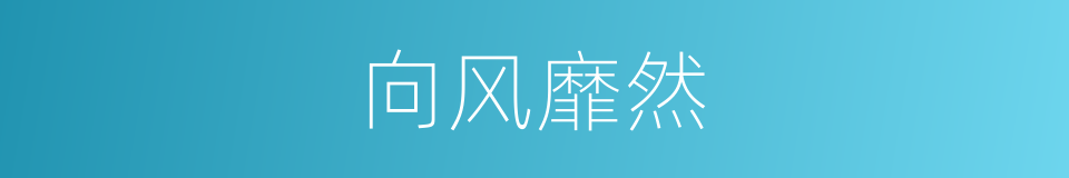 向风靡然的意思