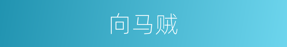 向马贼的同义词