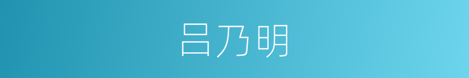 吕乃明的同义词