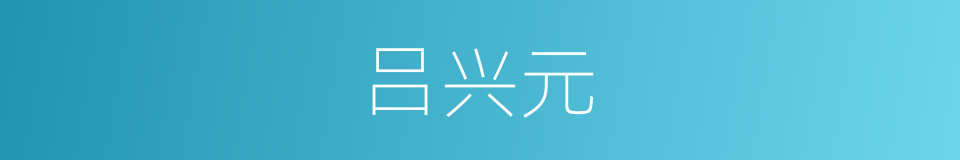 吕兴元的同义词