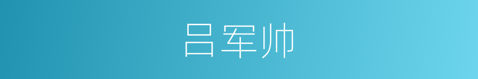 吕军帅的同义词