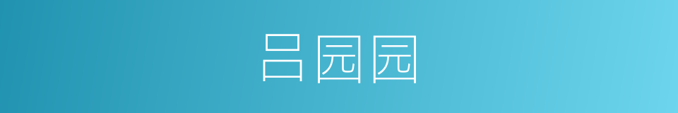 吕园园的同义词