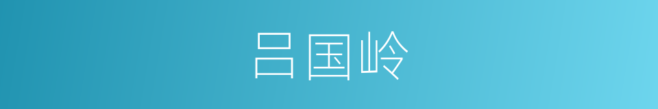 吕国岭的同义词