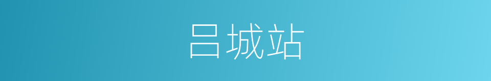 吕城站的同义词