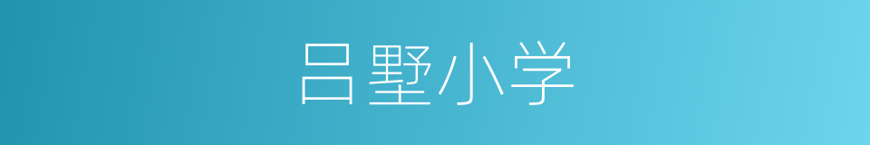 吕墅小学的同义词